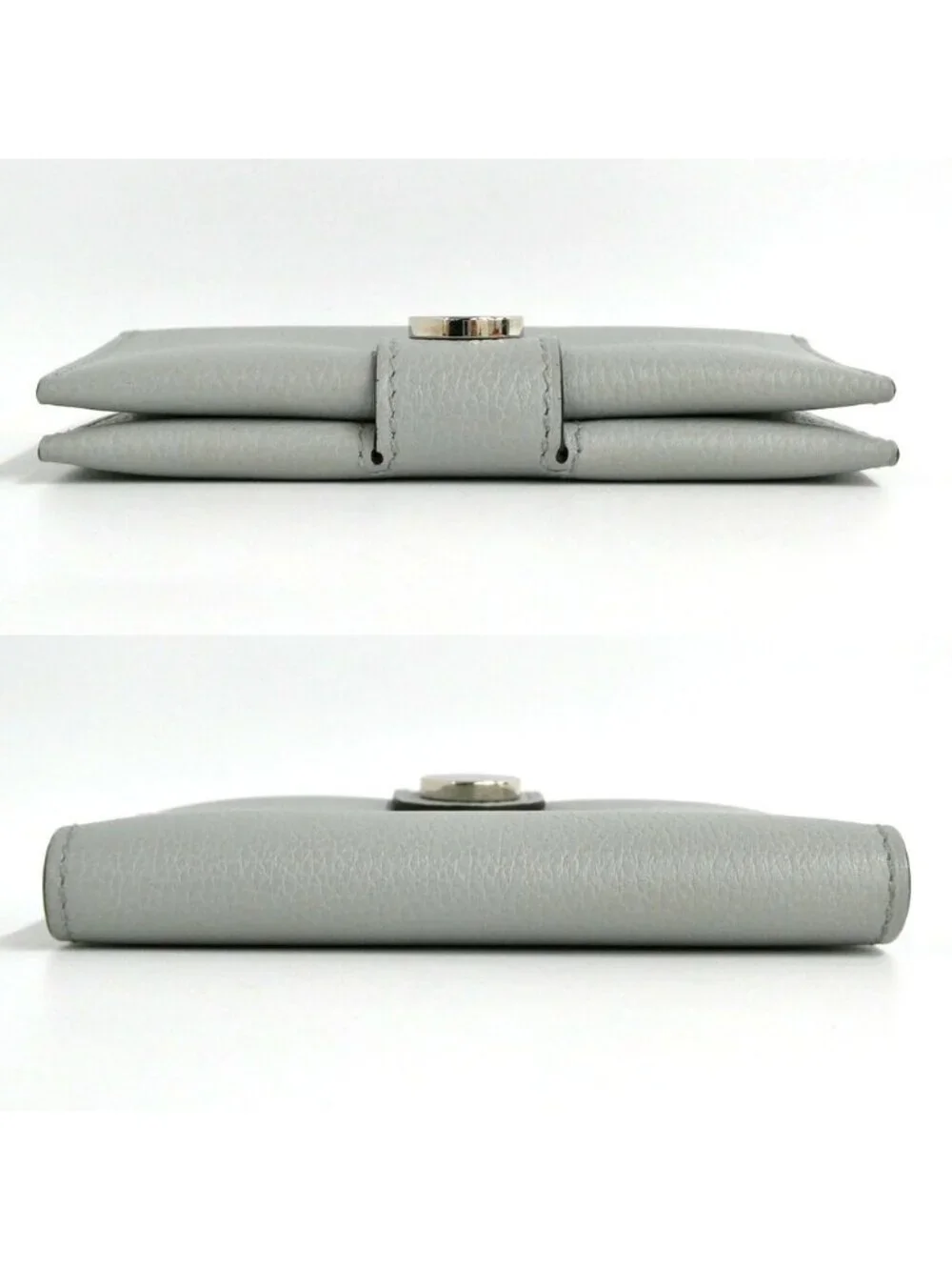 Hermes Card Case M S Evercolor Gray Sellier